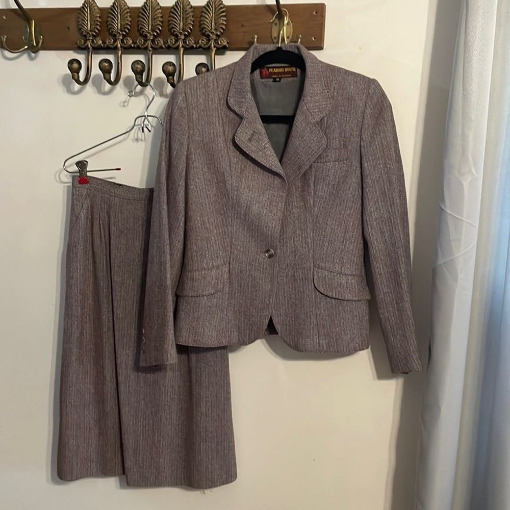 Closet closing Vintage Wool Peabody House 2 piece Skirt & Blazer Set Sz 7/8